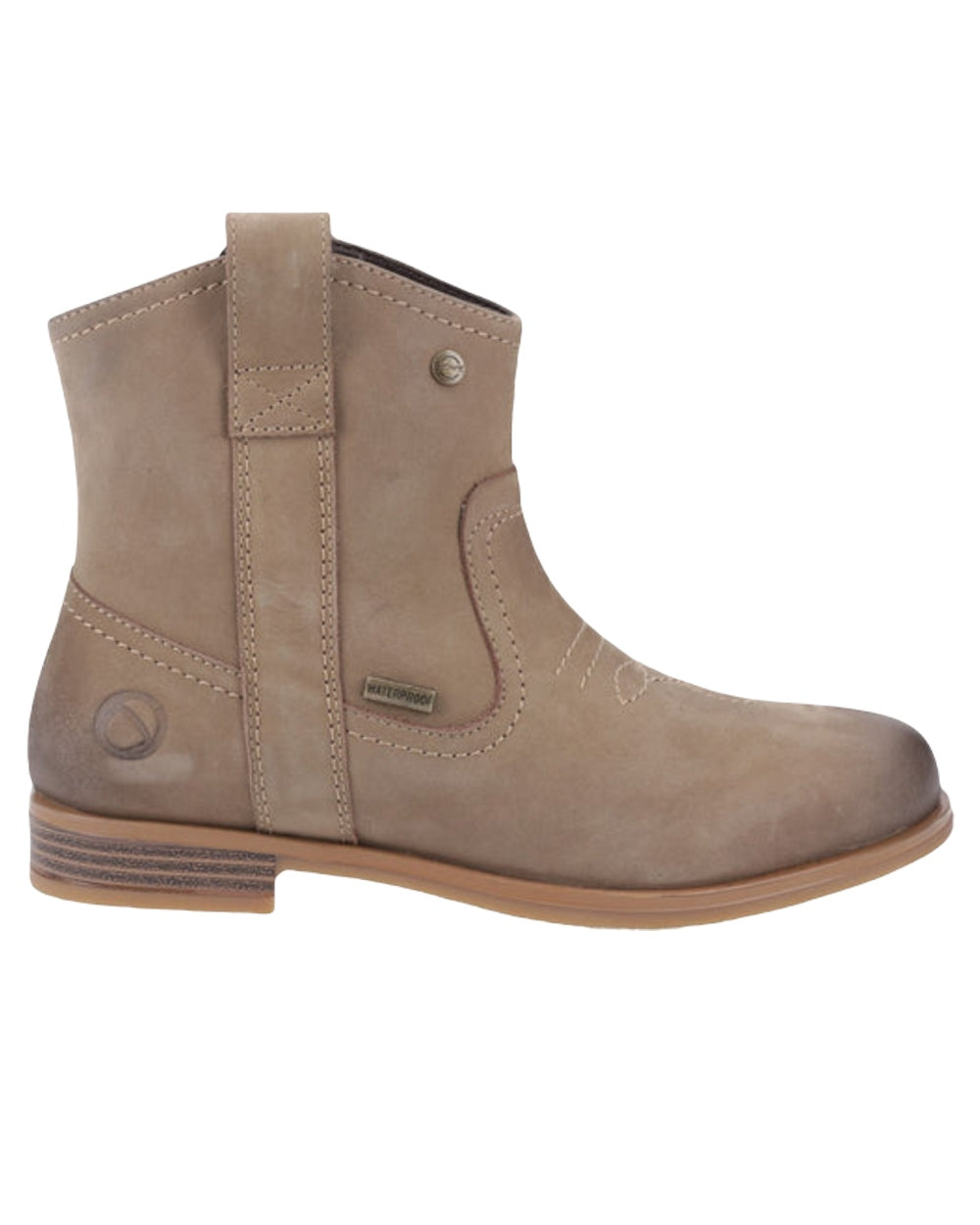 Taupe Coloured Cotswold Womens Signet Ankle Boots on White Background