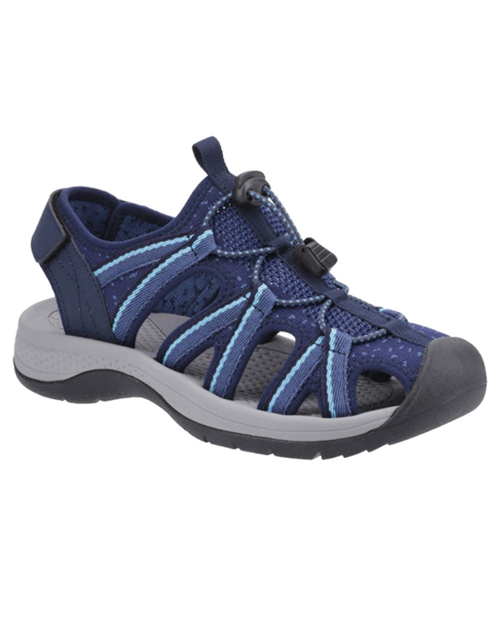 Navy Turquiose Coloured Cotswold Womens Upton Sandals on White Background
