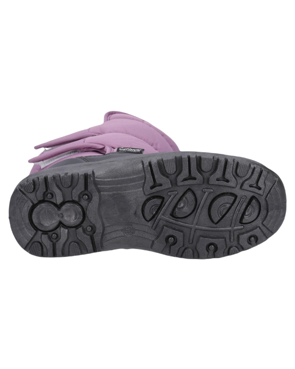 Purple Coloured Cotswold Womens Welland Snowboots on White Background
