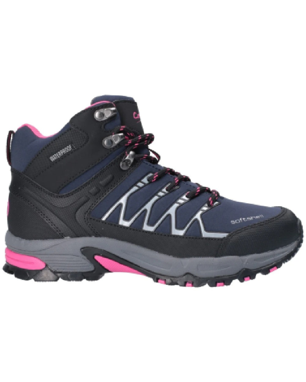 Cotswold Womens Abbeydale Mid Hiking Boots in Black Fuchsia 