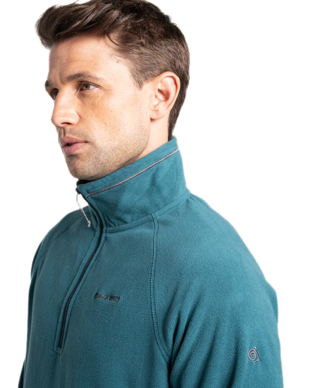 Sacramento Green Coloured Craghoppers Corey VI Half Zip Fleece on White Background