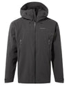 Black Pepper Coloured Craghoppers Mens Dynamic Pro II Waterproof Jacket On A White Background #colour_black-pepper