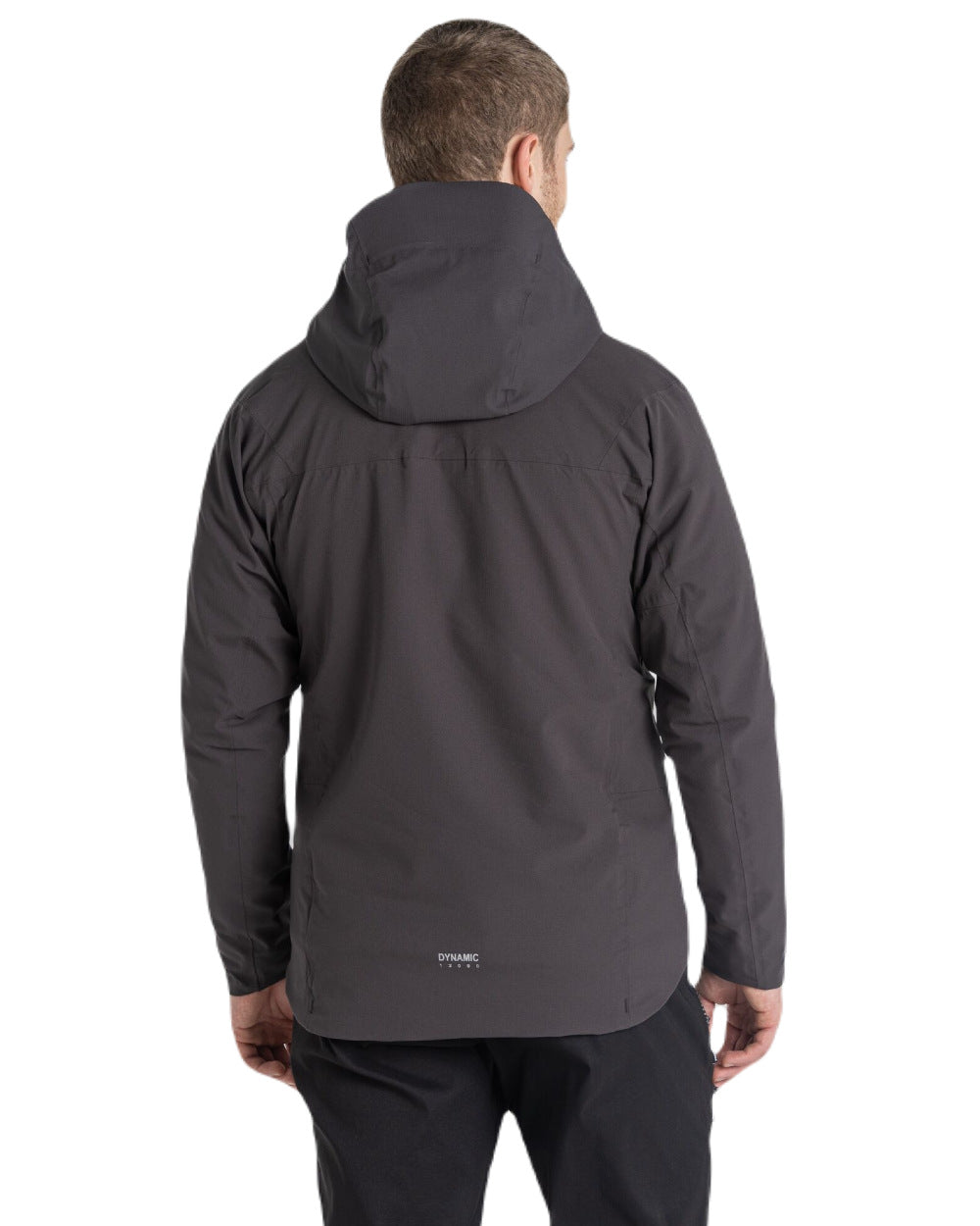 Black Pepper Coloured Craghoppers Mens Dynamic Pro II Waterproof Jacket On A White Background 