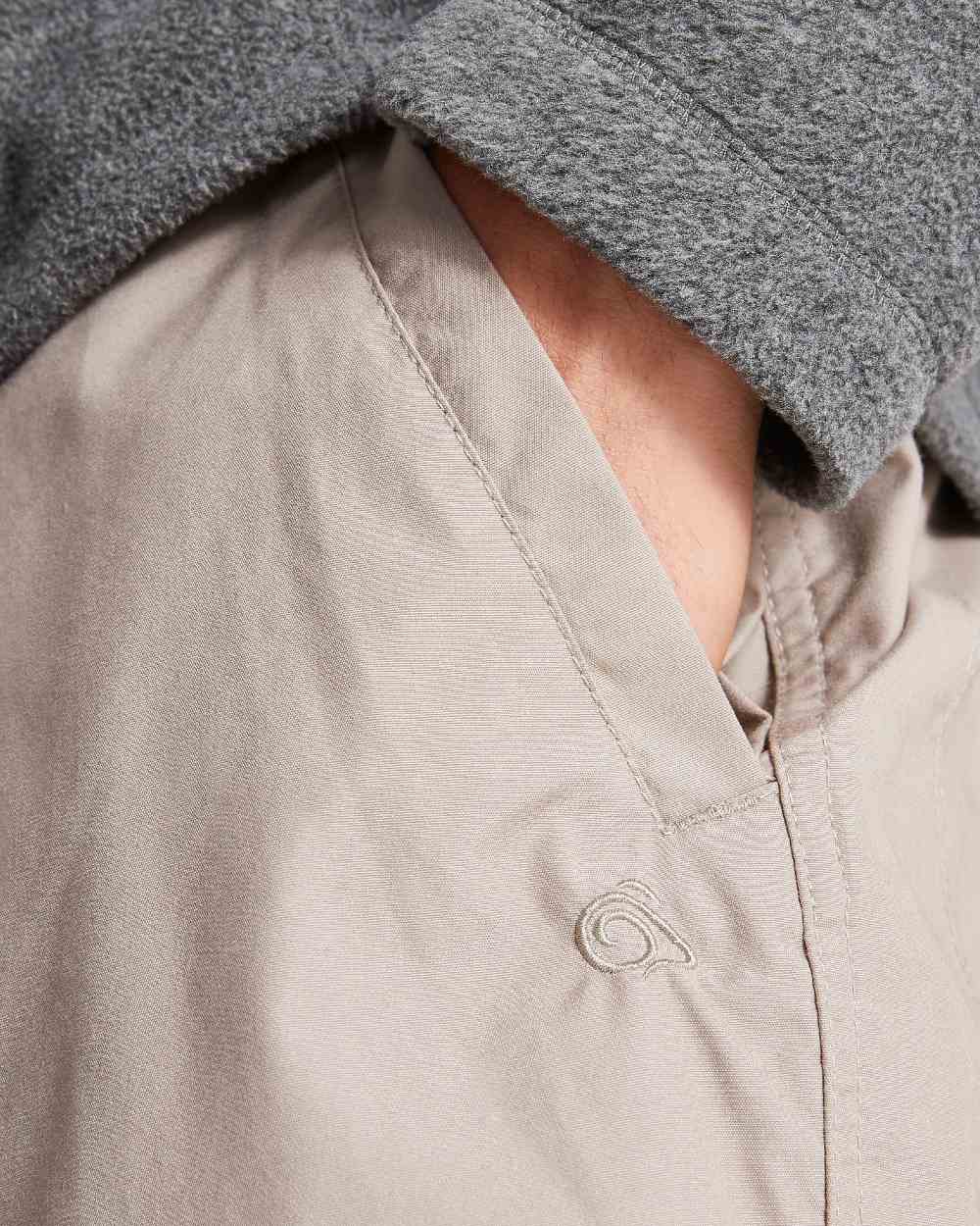 Beach Coloured Craghoppers Mens Kiwi Convertible Trousers On A White Background