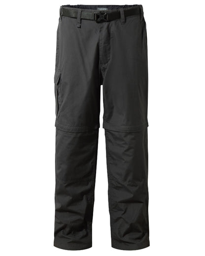Black Pepper Coloured Craghoppers Mens Kiwi Convertible Trousers On A White Background 