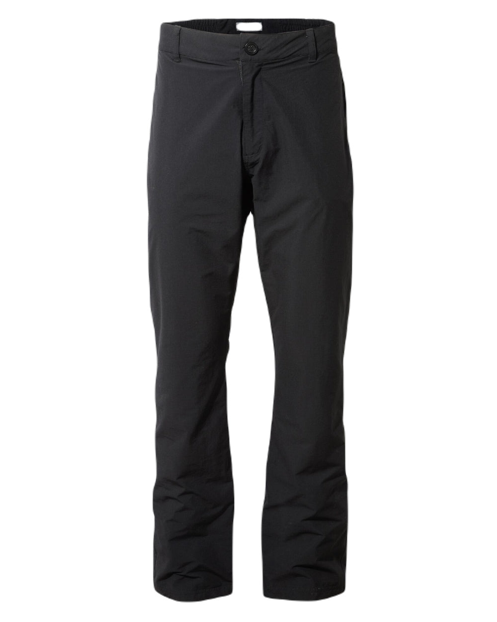 Black Coloured Craghoppers Mens Kiwi Pro II Waterproof Trousers On A White Background