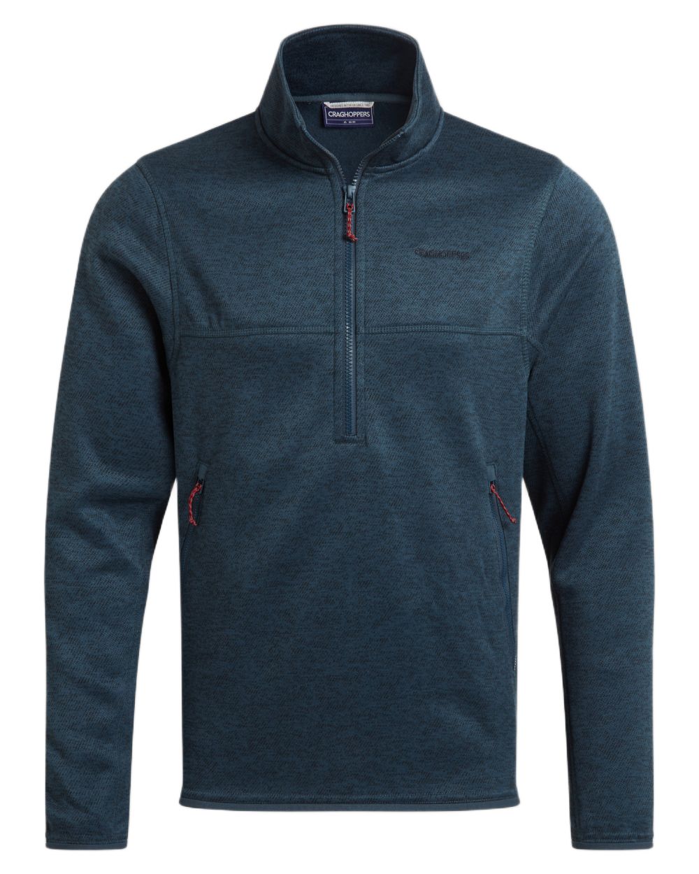Blue Stone Coloured Craghoppers Mens Mondrago Half Zip Fleece on White Background