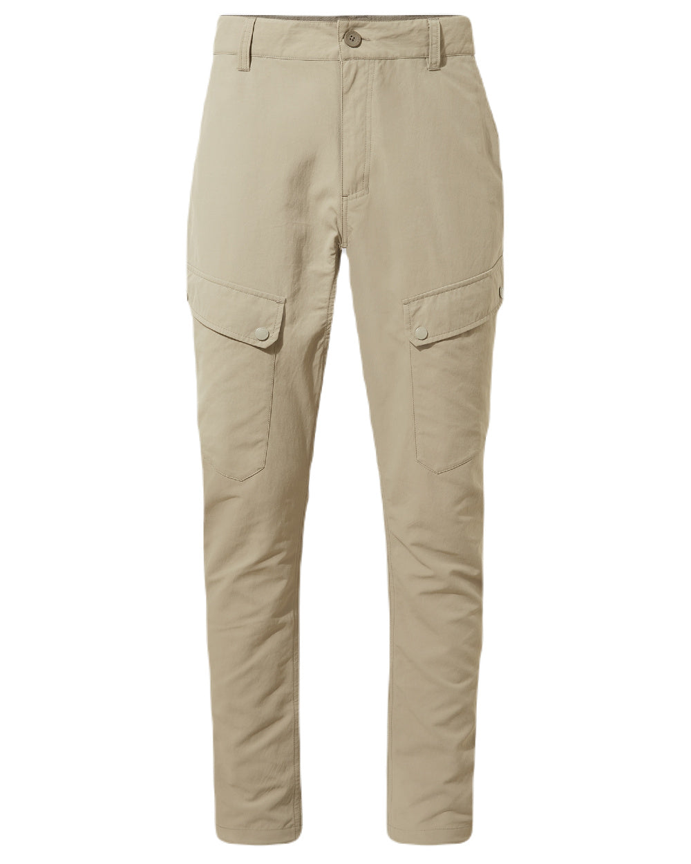 Pebble Coloured Craghoppers Mens NosiLife Adventure Trousers On A White Background 
