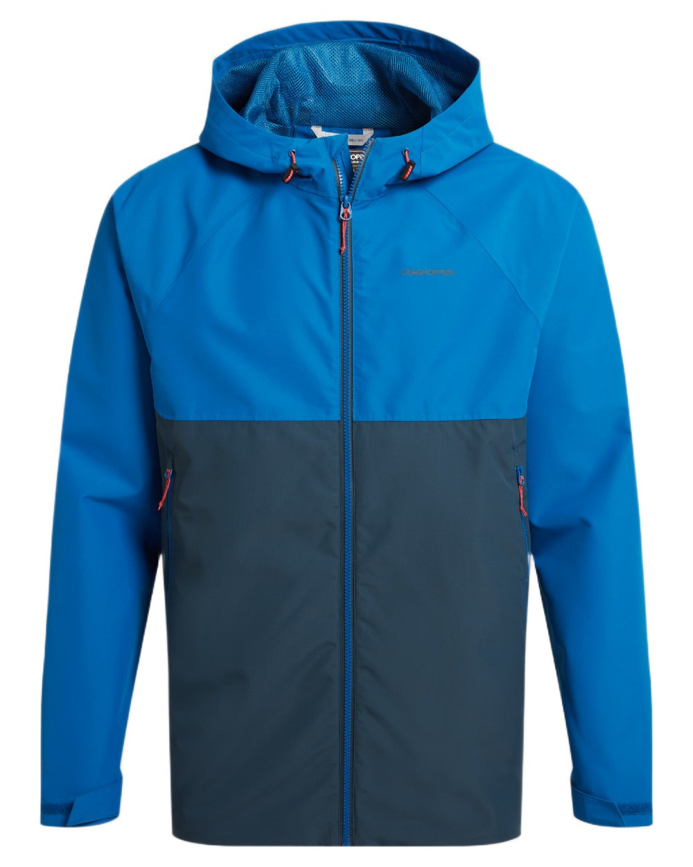 Fresh Blue Stone Coloured Craghoppers Mens Osuna Waterproof Jacket on White Background