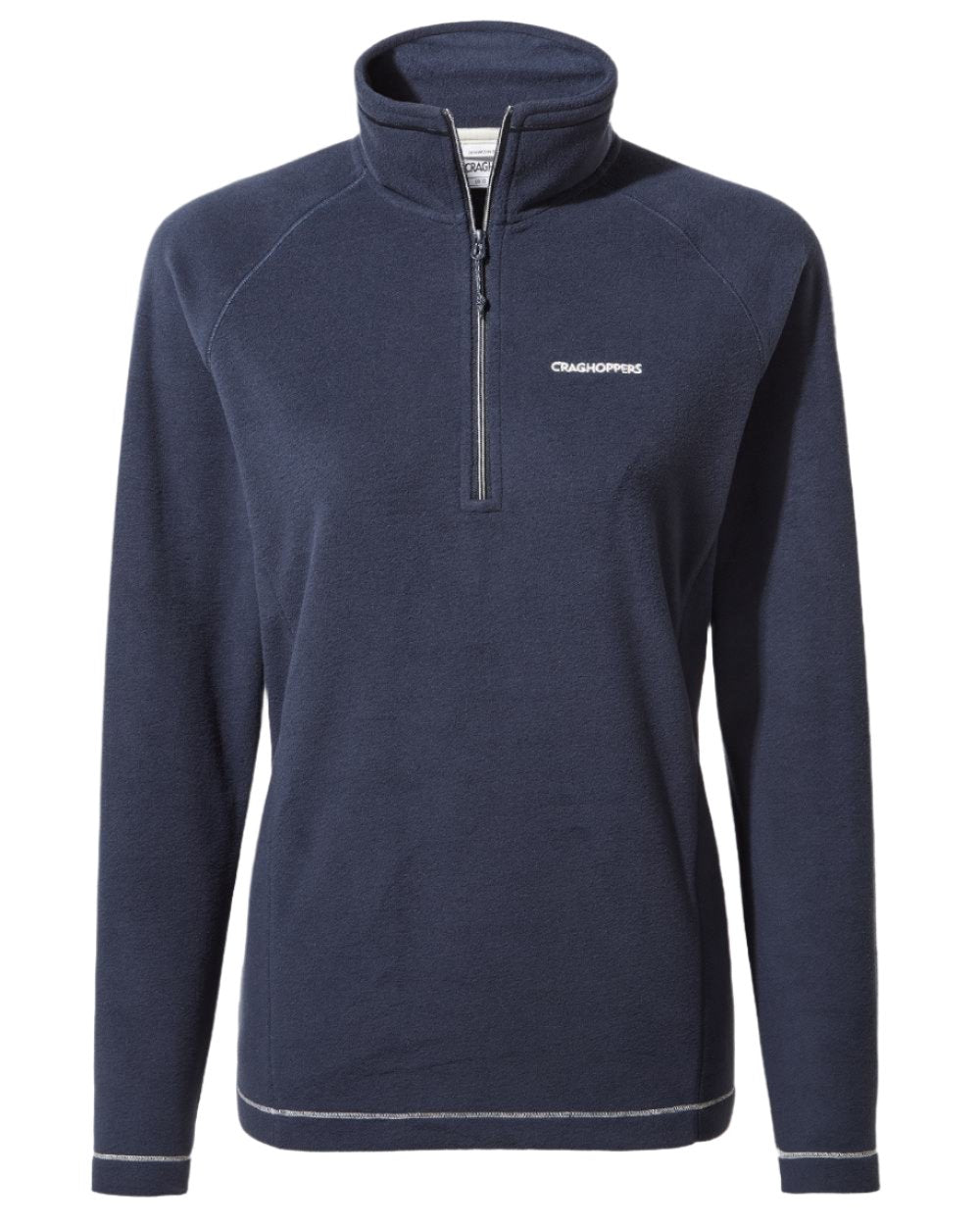 Blue Navy Coloured Craghoppers Womens Miska Half-Zip Fleece On A White Background