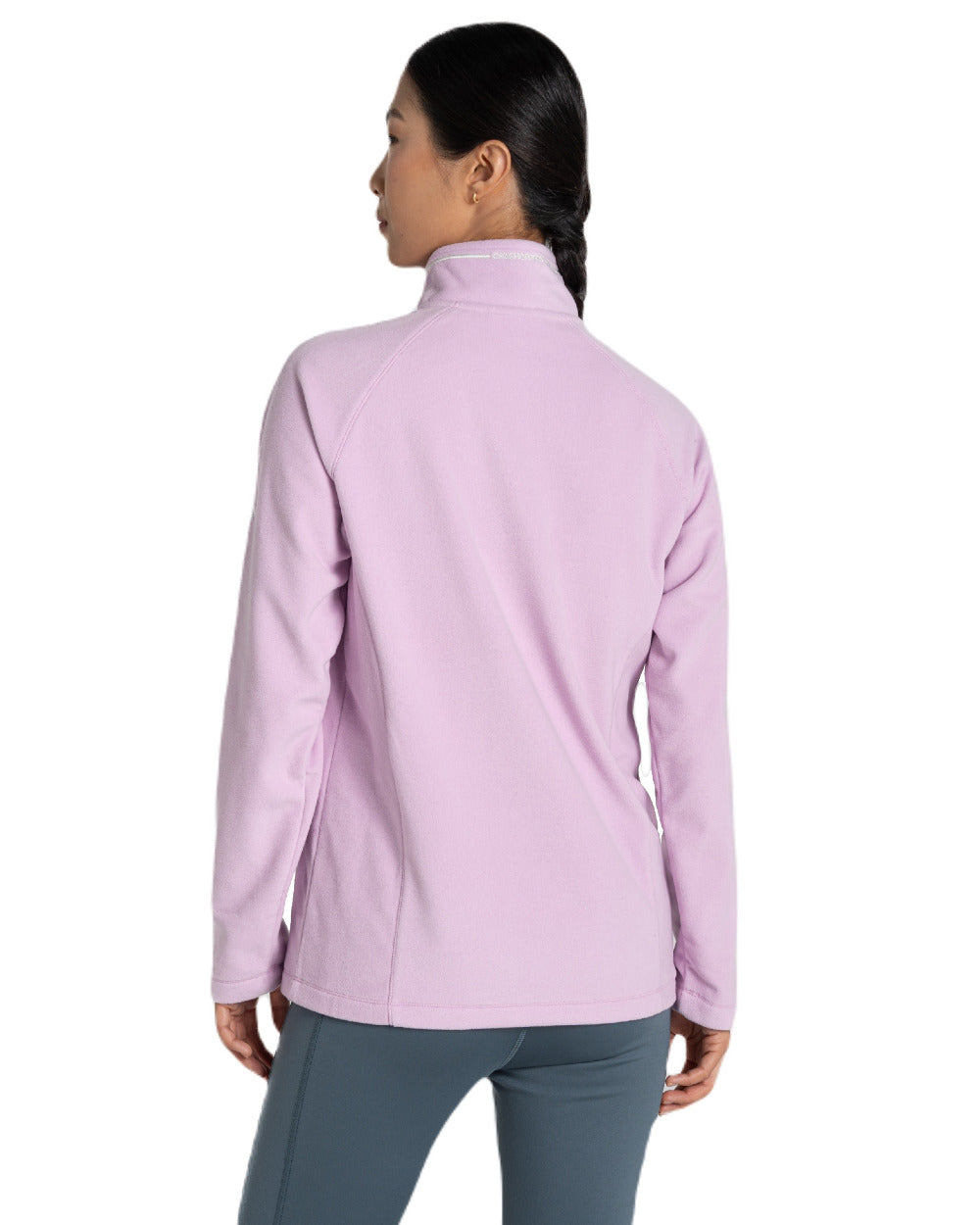 Orchid Coloured Craghoppers Womens Miska Half-Zip Fleece On A White Background