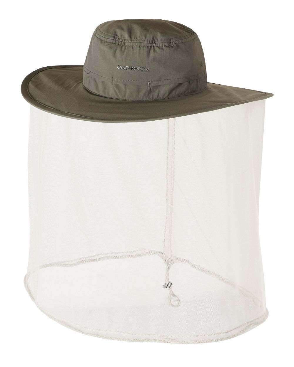 Dark Khaki Coloured Craghoppers NosiLife Ultimate Hat On A White Background 