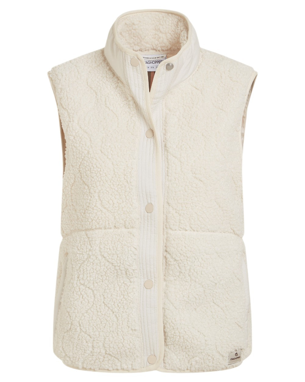 Ecru Coloured Craghoppers Womens Dinas Vest on White Background