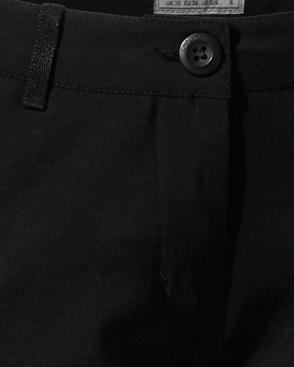 Black Coloured Craghoppers Womens Kiwi Pro II Winter Lined Trousers On A White Background