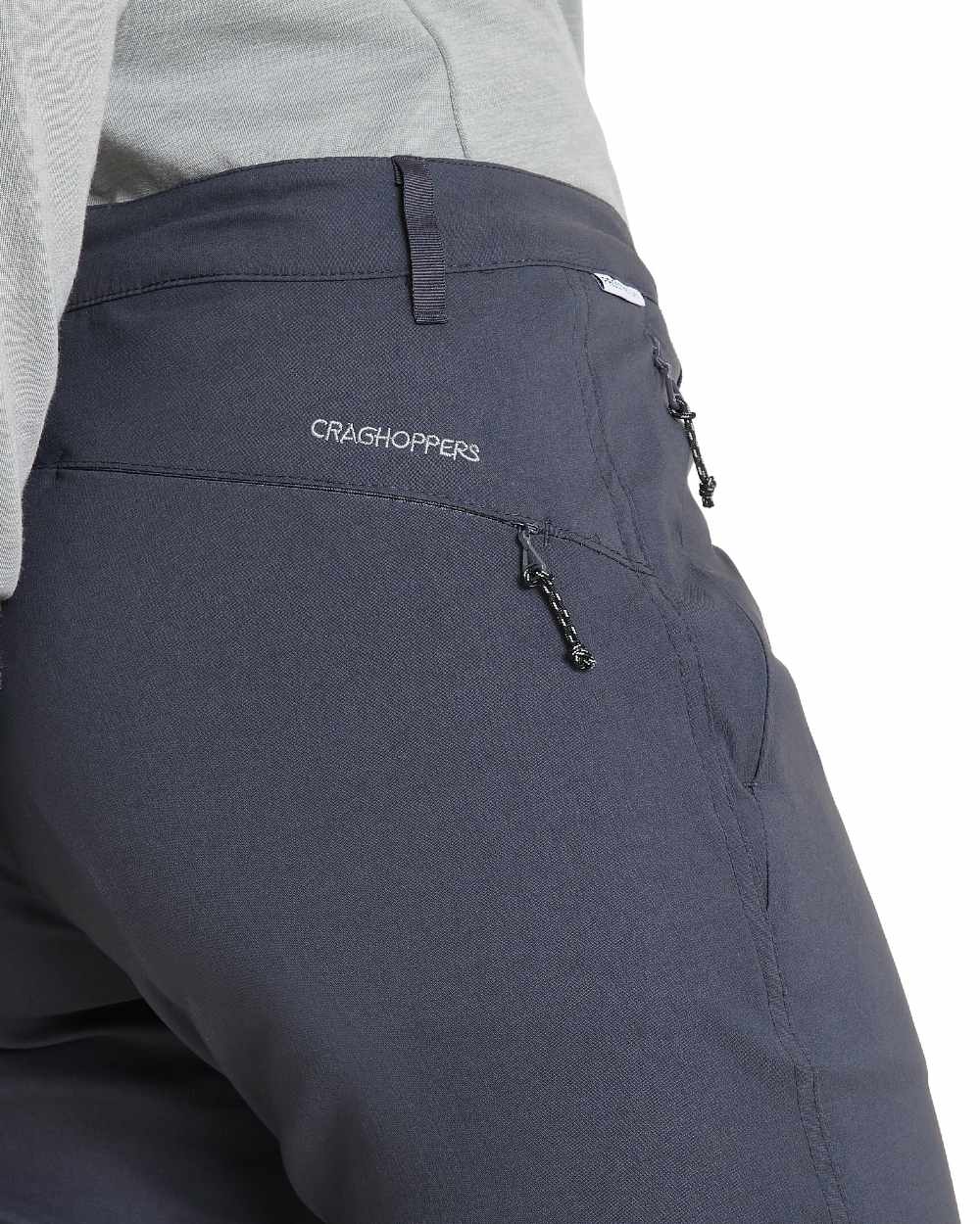 Graphite Coloured Craghoppers Womens Kiwi Pro II Winter Lined Trousers On A White Background