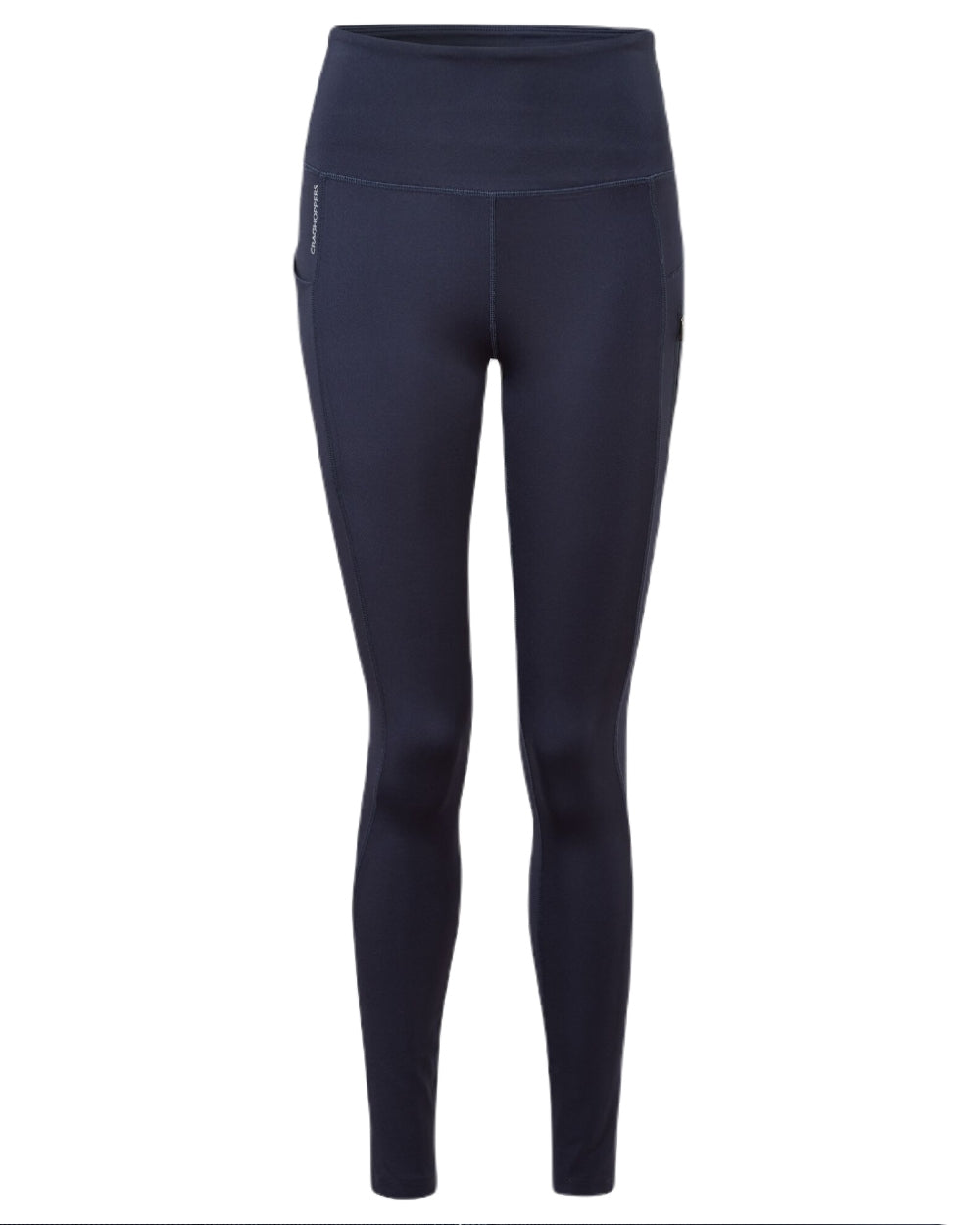 Blue Navy Coloured Craghoppers Womens Kiwi Pro Leggings On A White Background