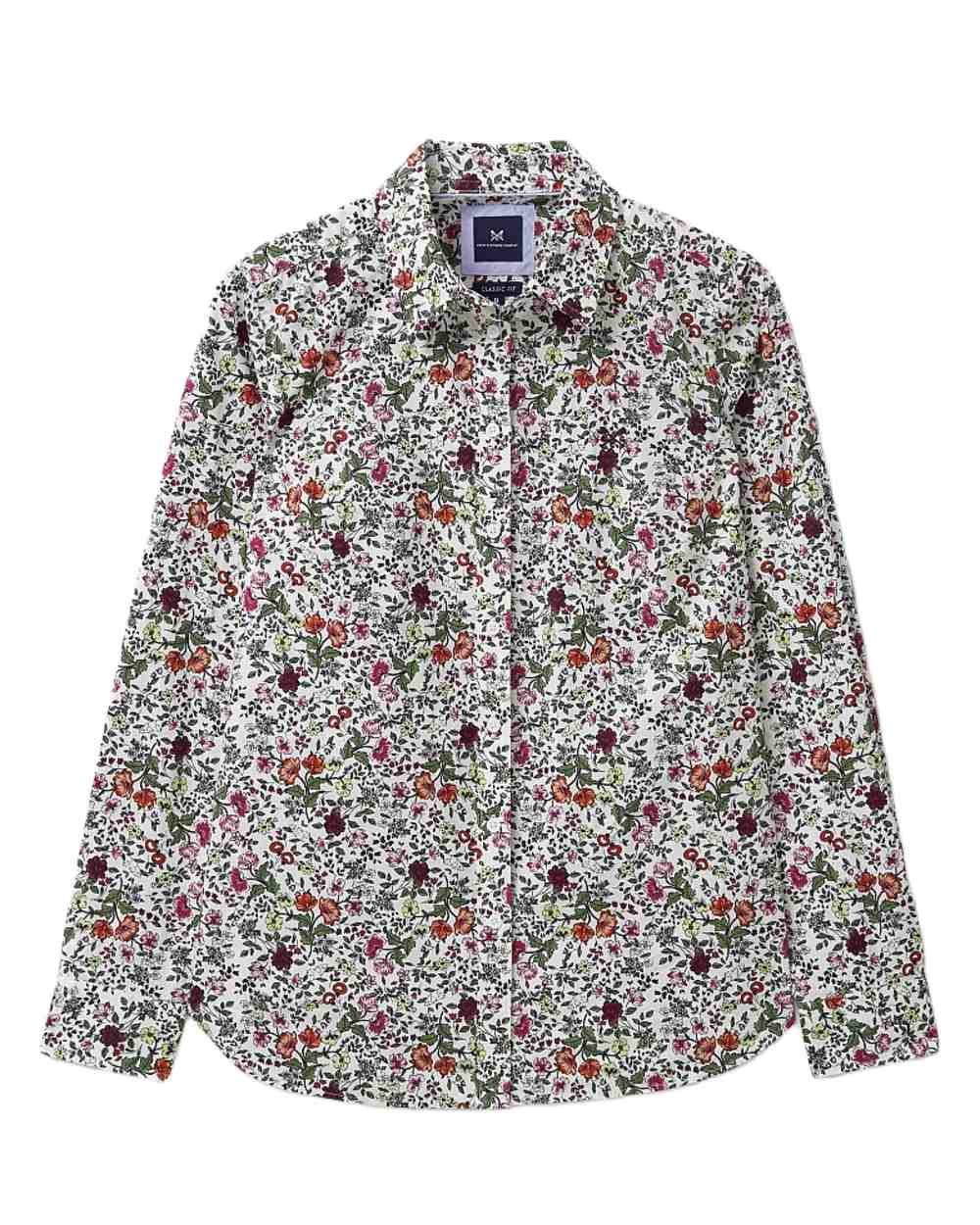 Lois Pink Coloured Crew Clothing Womens Lulworth Shirt on White Background