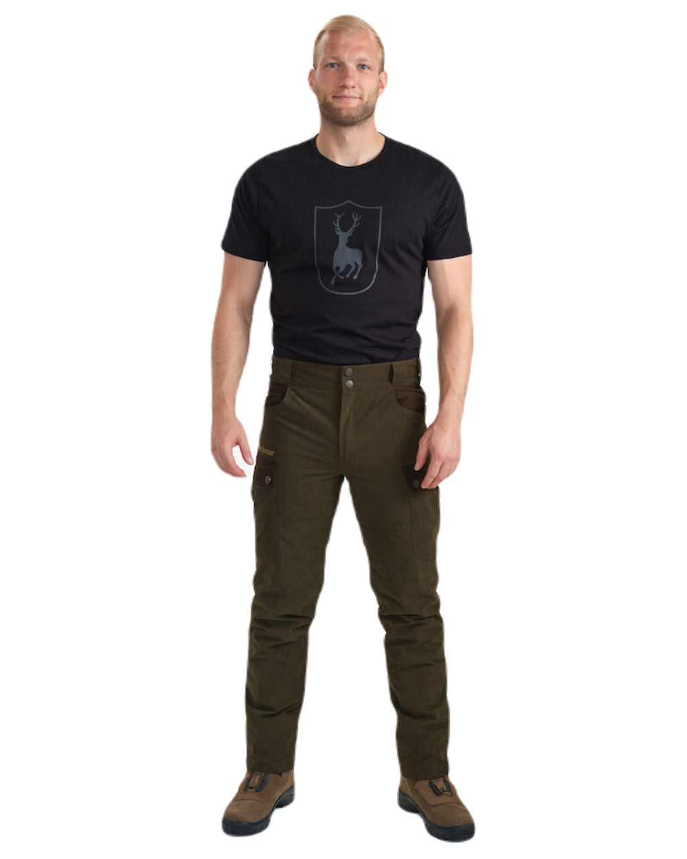 Tarmac Green coloured Deerhunter Eagle Trouser on a white background