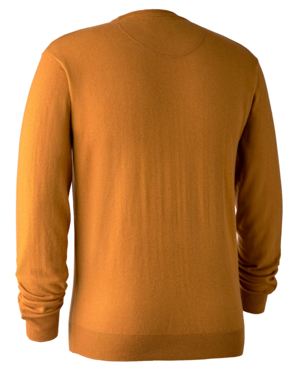 Golden Oak Coloured Deerhunter Kingston Knit O-Neck Jumper | Clearance Colours On A White Background 