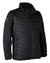 Black coloured Deerhunter Moor Padded Jacket with Knitted Sleeves on White background #colour_black