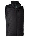 Black coloured Deerhunter Moor Padded Waistcoat with Knit on White background #colour_black