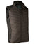 Brown Leaf coloured Deerhunter Moor Padded Waistcoat with Knit on White background #colour_brown-leaf