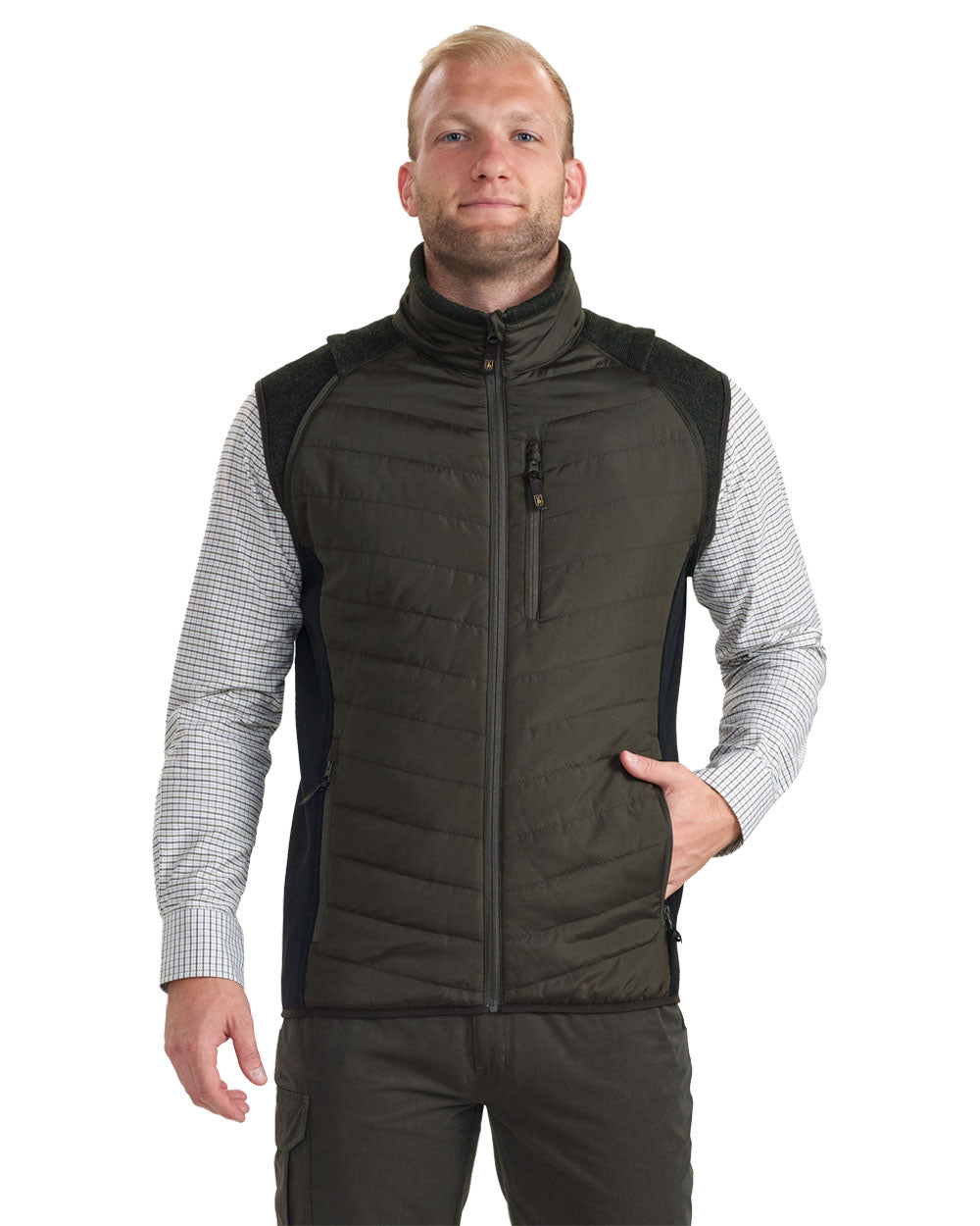 Timber coloured Deerhunter Moor Zip-off Jacket on White background 
