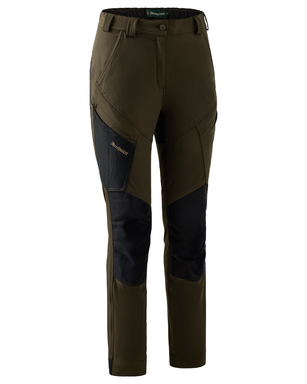 Black Bark Green coloured Northward Trousers on White background