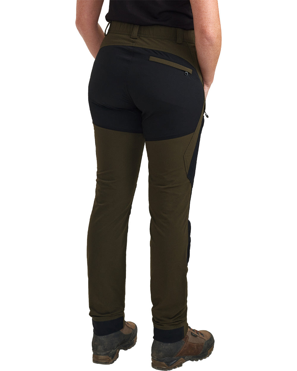 Black Bark Green coloured Northward Trousers on White background