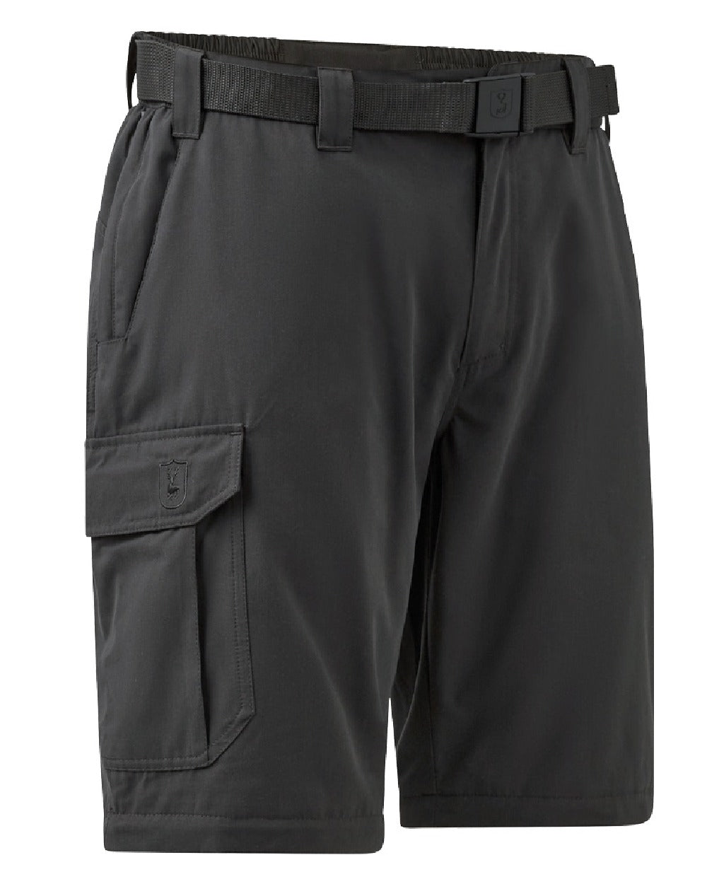 Black Ink coloured Deerhunter Slogen Zip-off Trousers on White background