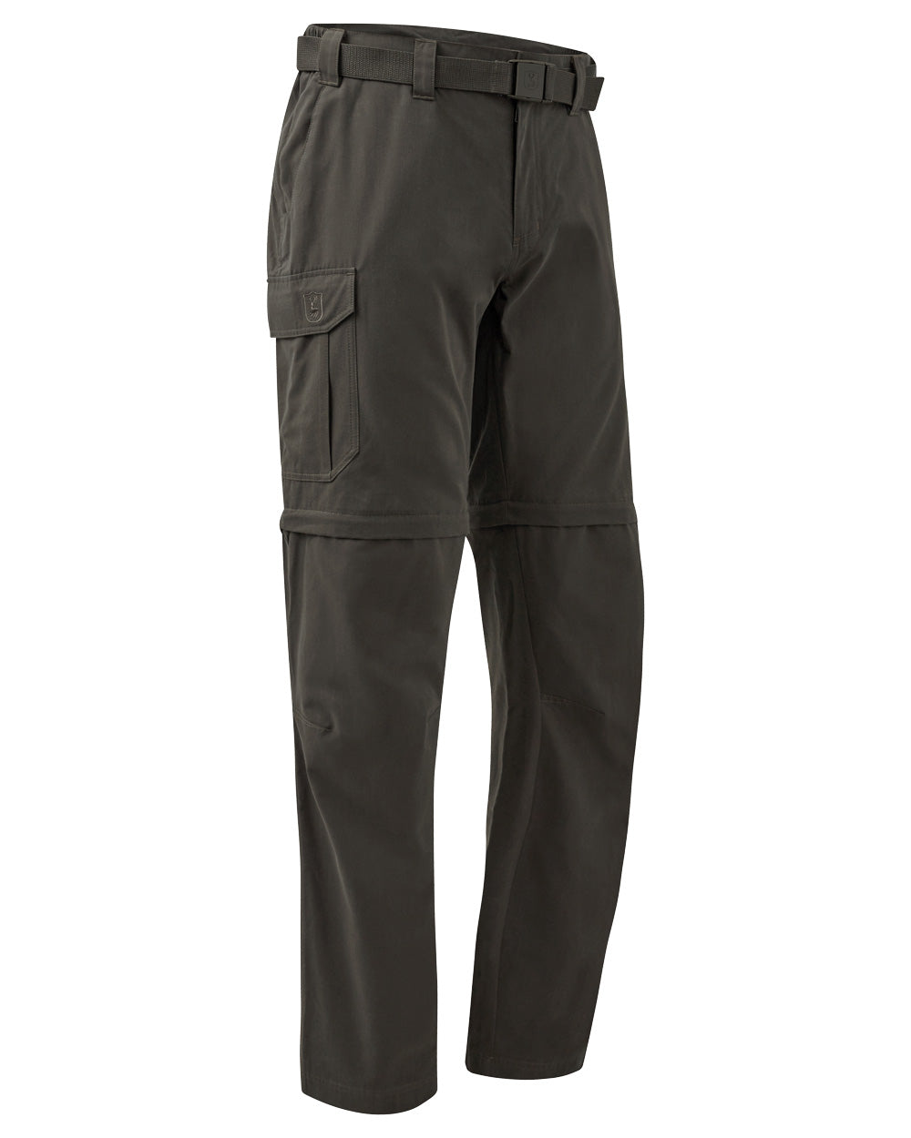 Timber coloured Deerhunter Slogen Zip-off Trousers on White background