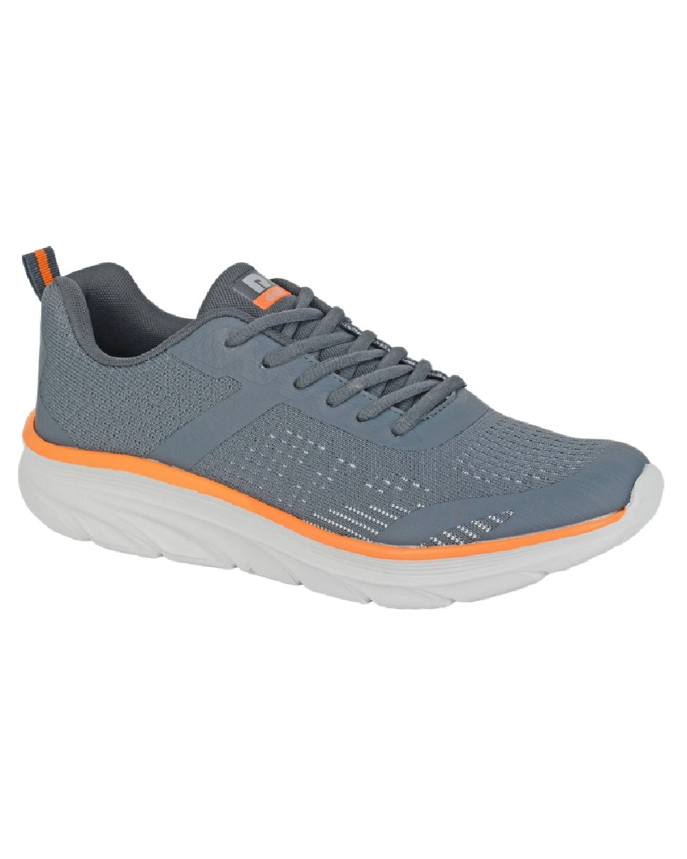 Grey Coloured Dek Mens Orbiter Superlight 6 Eye Lace Trainers on White Background
