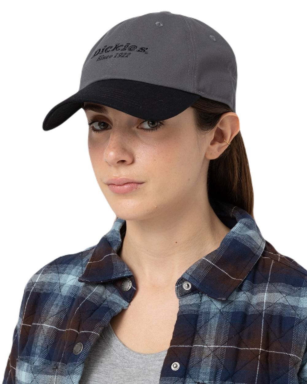 Graphite Coloured Dickies Everyday Twill Cotton Cap on a White Background