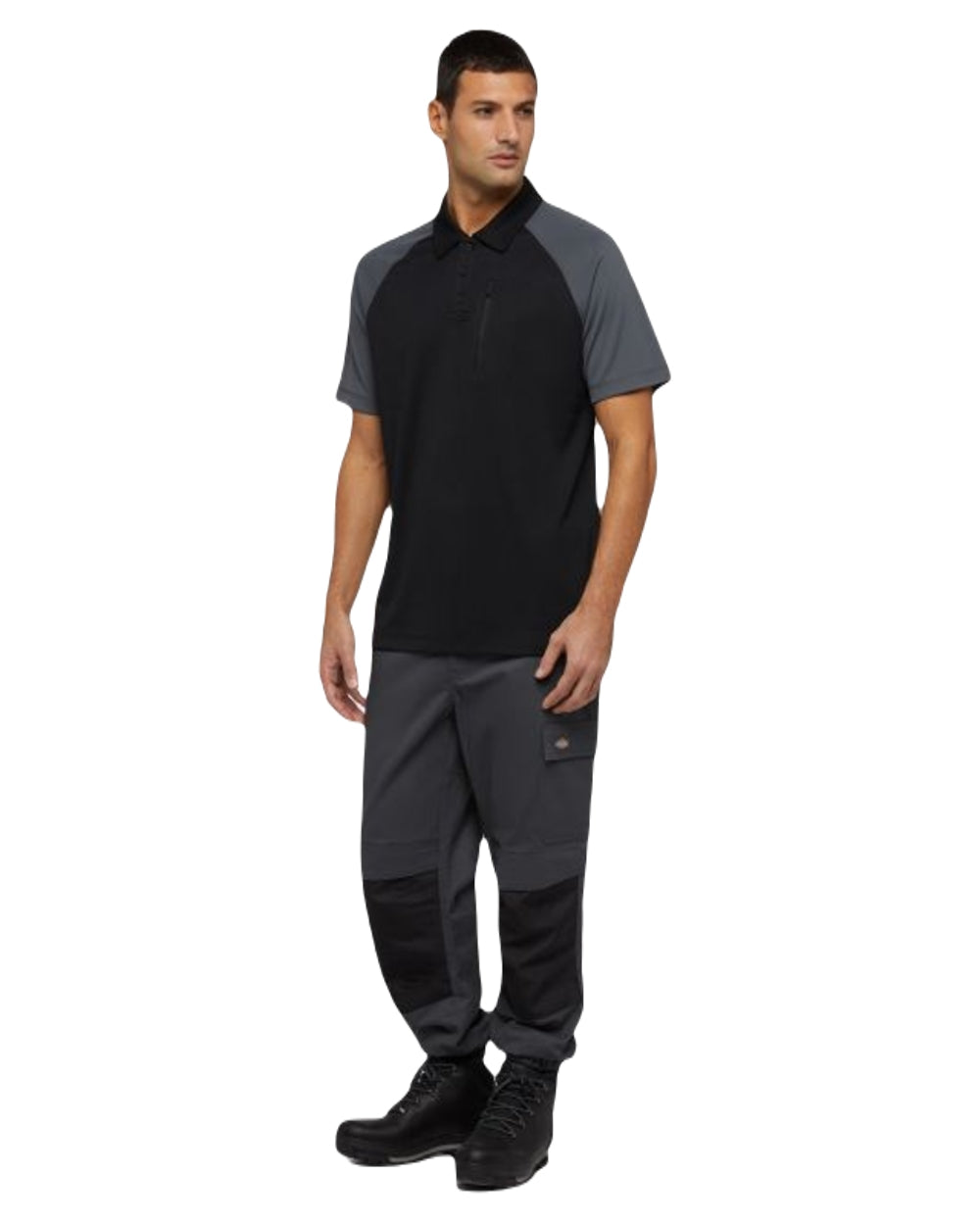 Charcoal Coloured Dickies Mens Cargo Twill Joggers on White Background