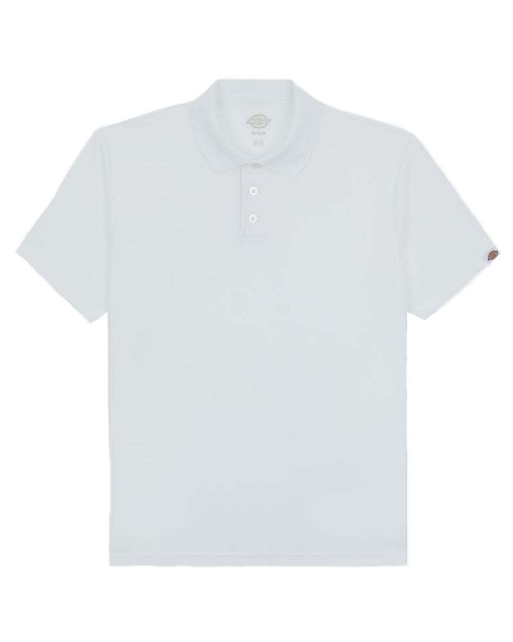 White Coloured Dickies Mens Everyday Polo Shirt on White Background