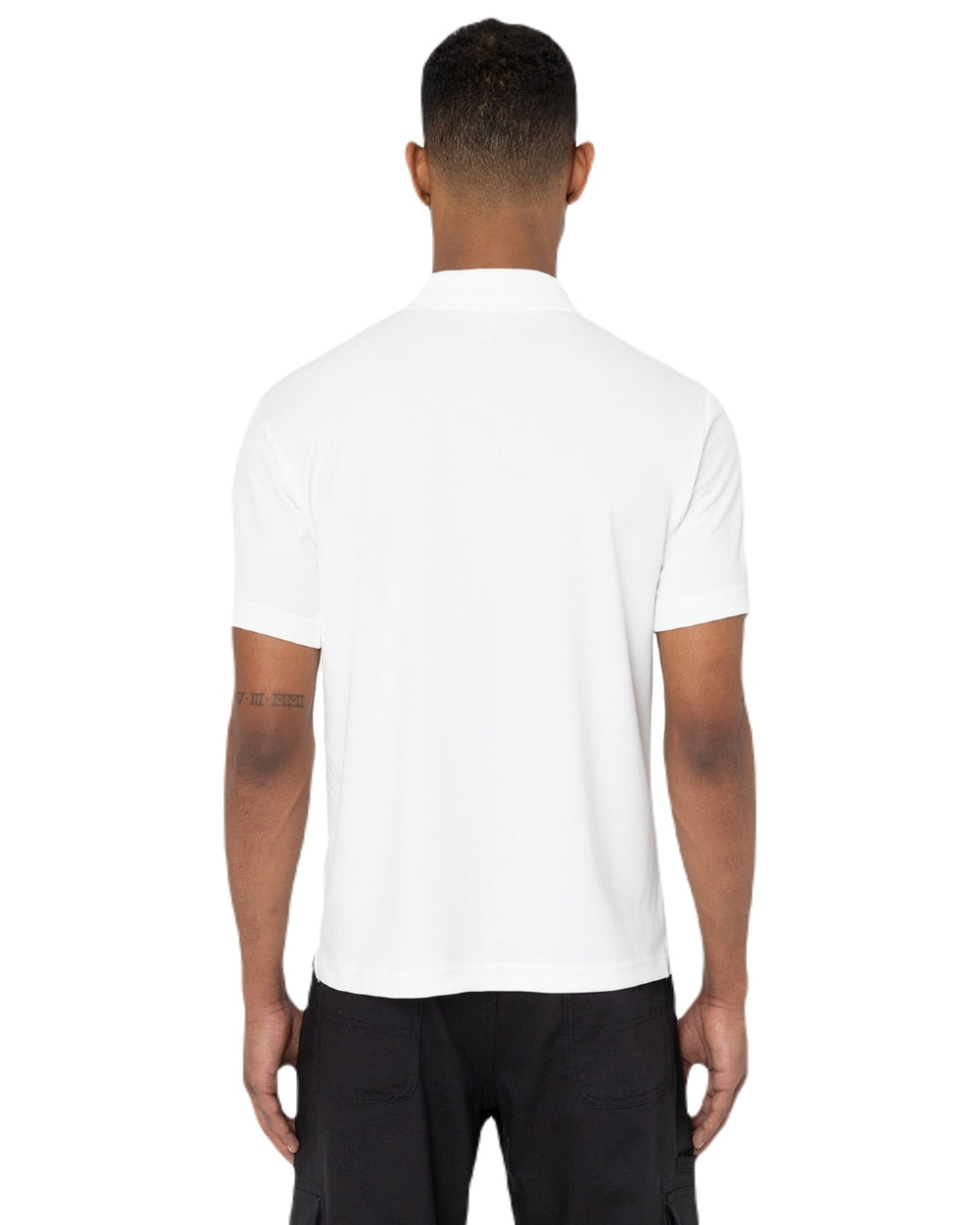 White Coloured Dickies Mens Everyday Polo Shirt on White Background