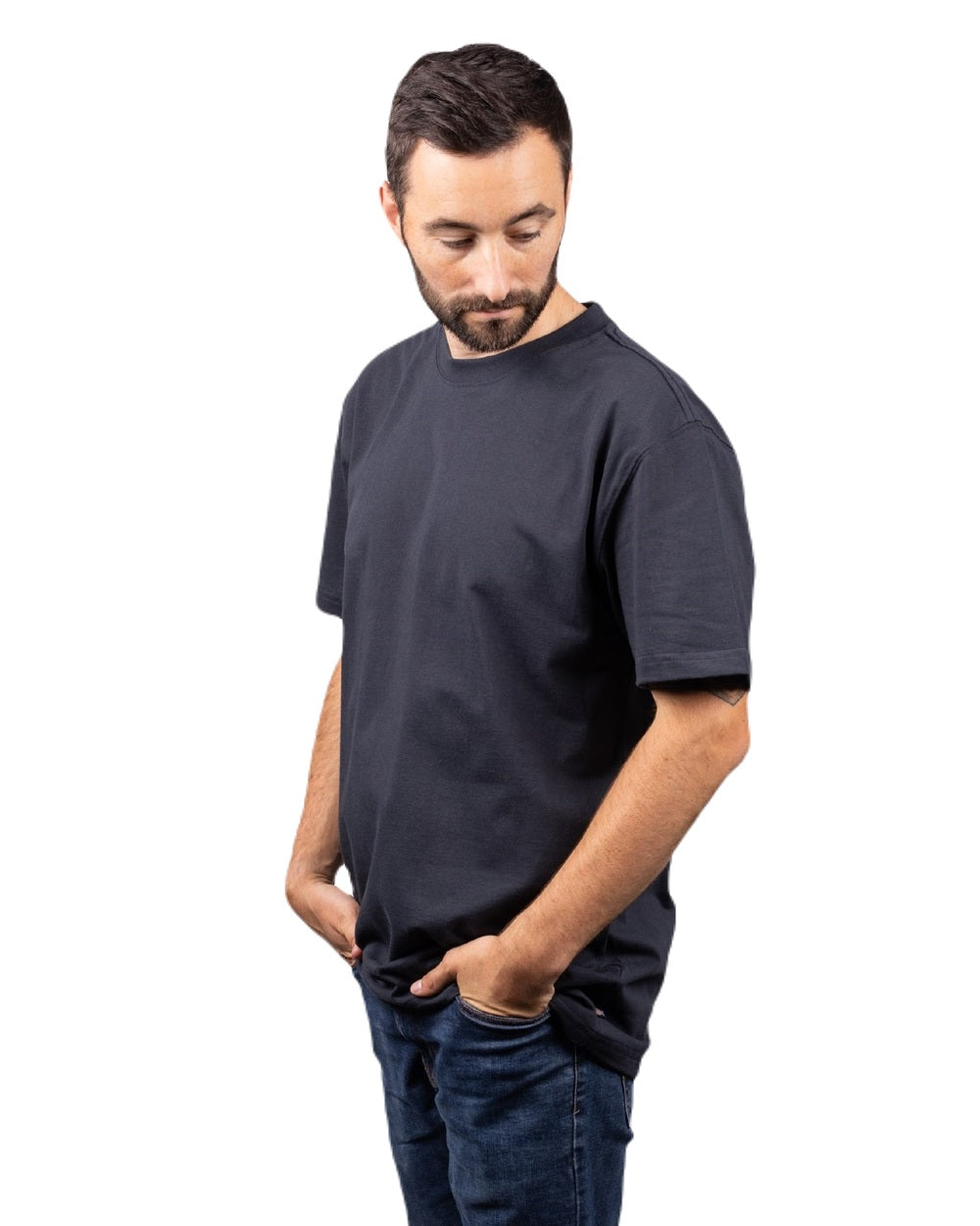 Dark Navy Coloured Dickies Mens Everyday Short Sleeve Tee on White Background