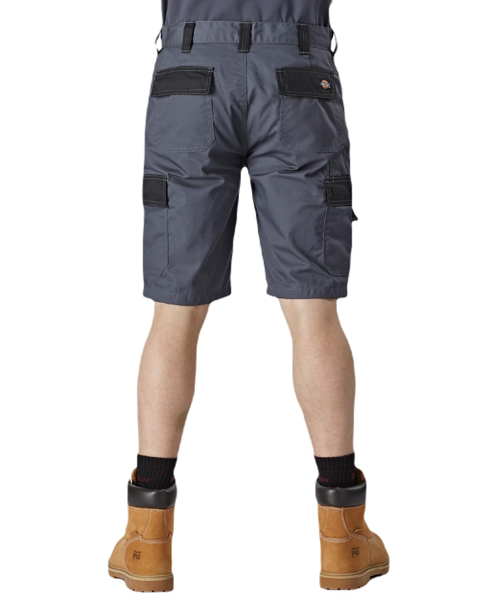 Slate Grey Black Coloured Dickies Mens Everyday Shorts on White Background