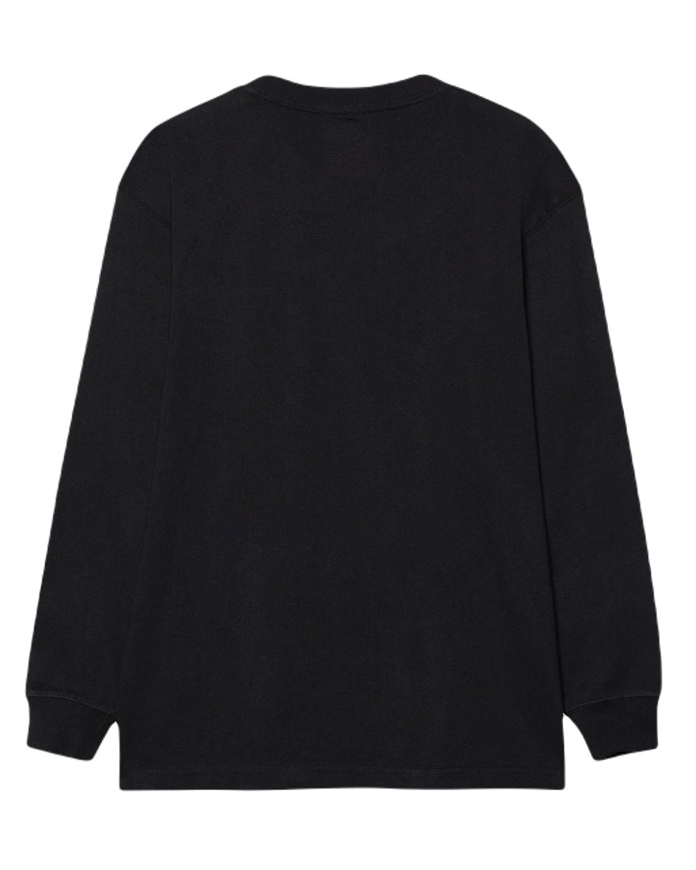 Black Coloured Dickies Mens Long Sleeve Pocket Tee on White Background