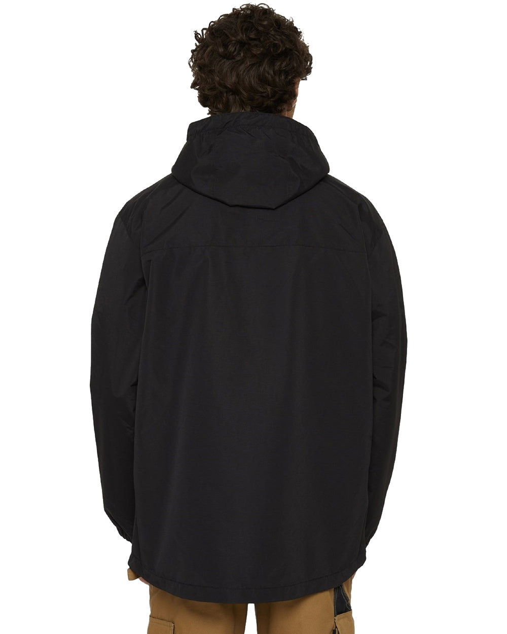Black Coloured Dickies Mens Waterproof Rain Jacket on White Background