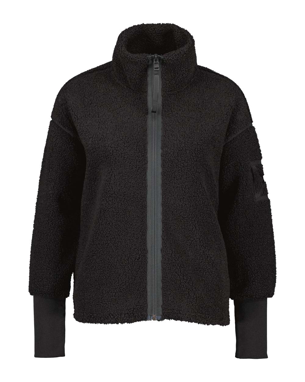 Black coloured Didriksons Full-Zip Fleece Jacket on White background