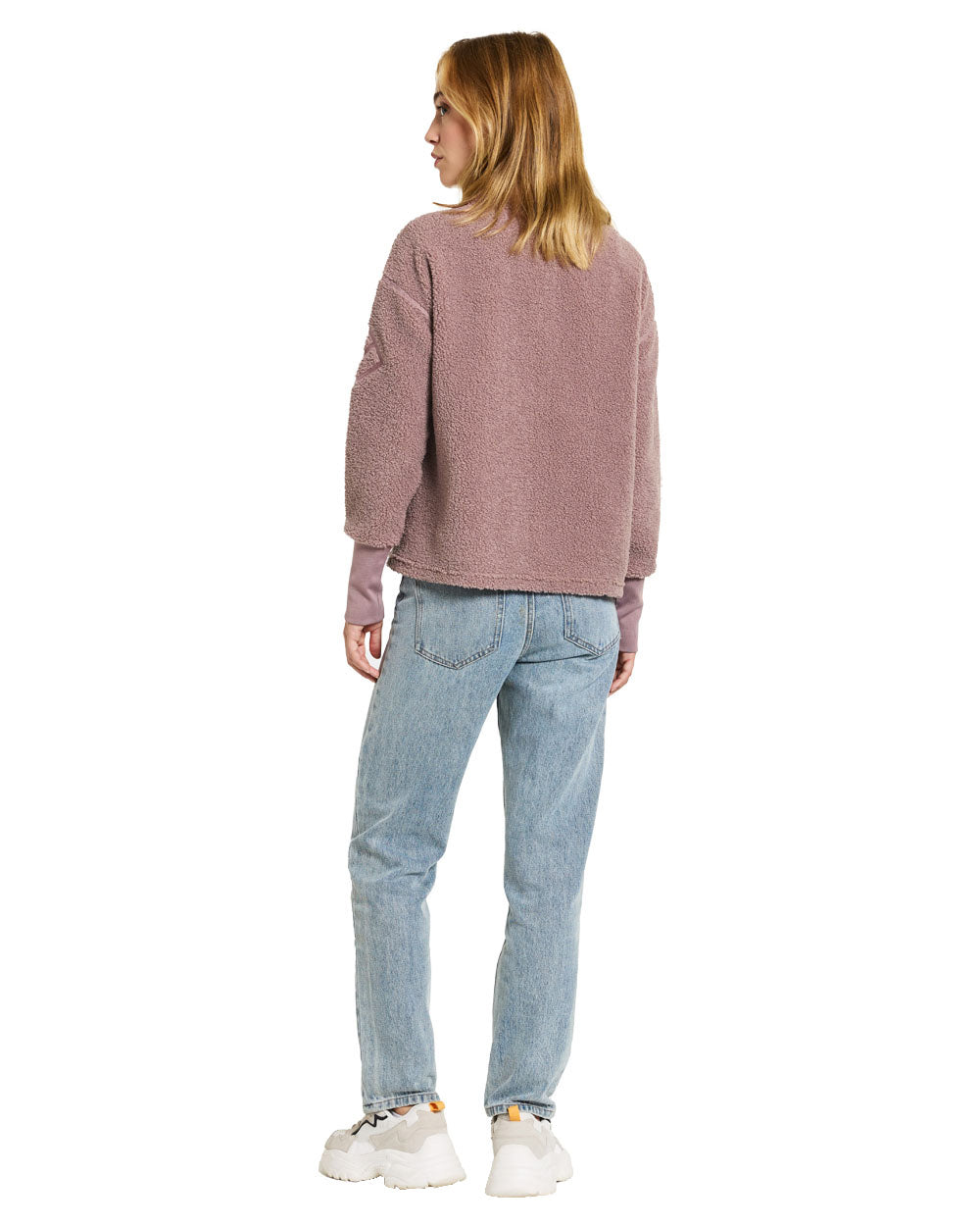 Faded Wine coloured Didriksons Full-Zip Fleece Jacket on White background
