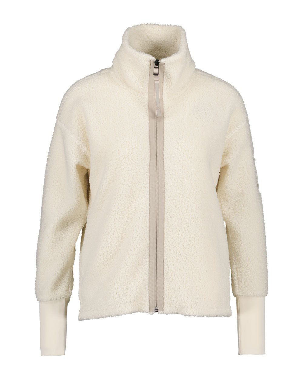 White coloured Didriksons Full-Zip Fleece Jacket on White background