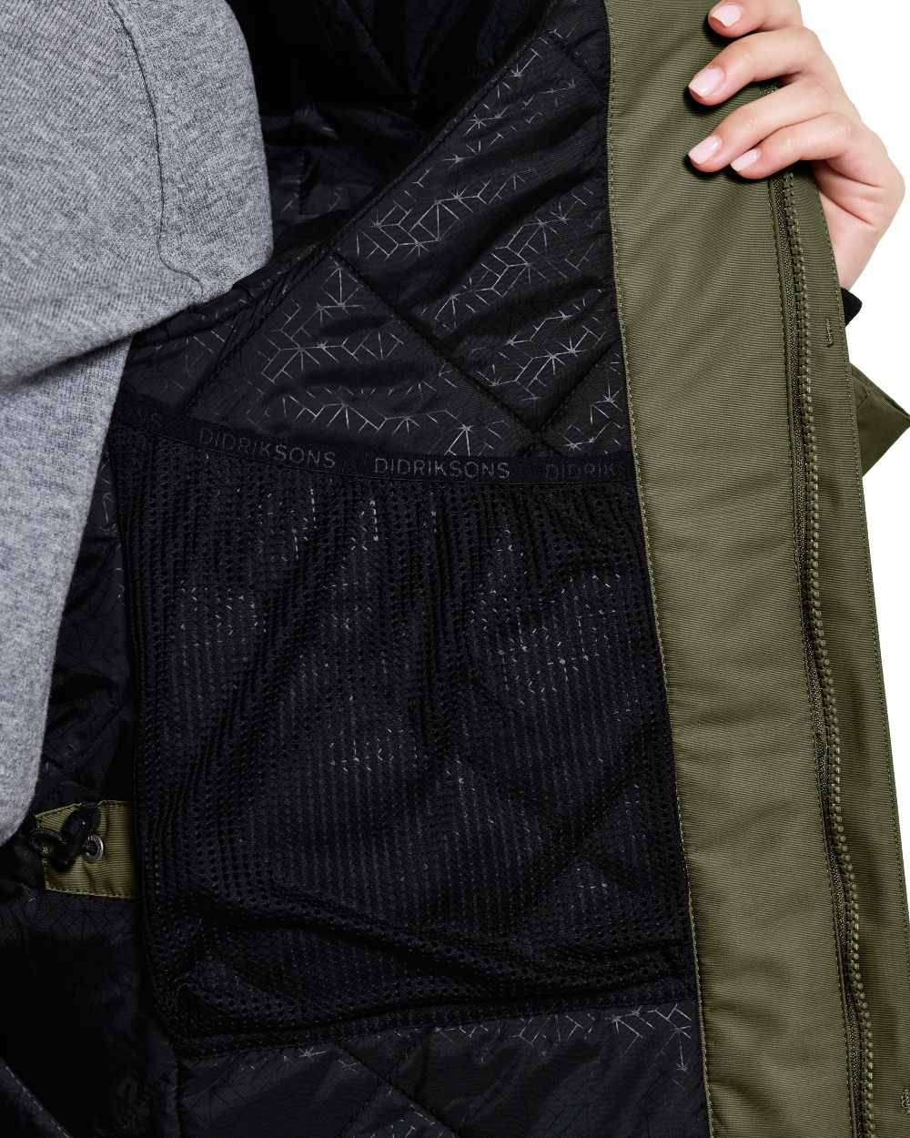 Deep Green Coloured Didriksons Frida Womens Parka 7 On A White Background