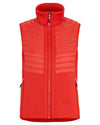 Lava Red Coloured Didriksons Annema Womens Vest On A White Background #colour_lava-red
