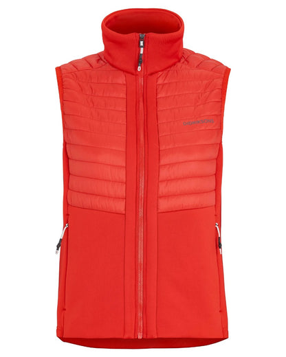Lava Red Coloured Didriksons Annema Womens Vest On A White Background 