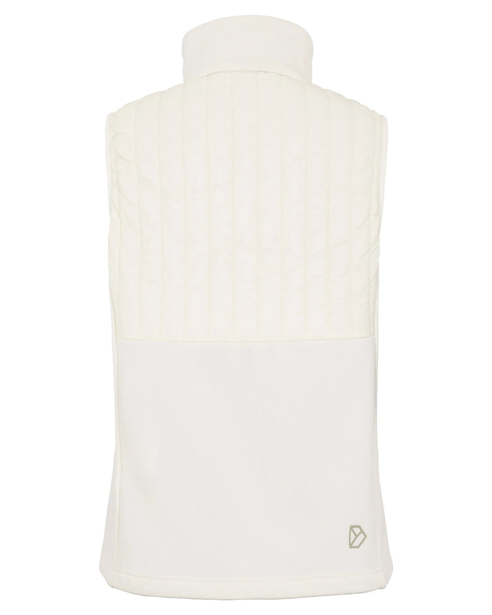 Shell White Coloured Didriksons Annema Womens Vest On A White Background 
