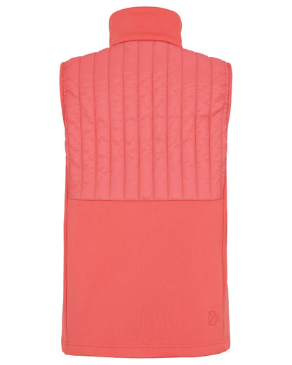 Soft Rose Coloured Didriksons Annema Womens Vest On A White Background 