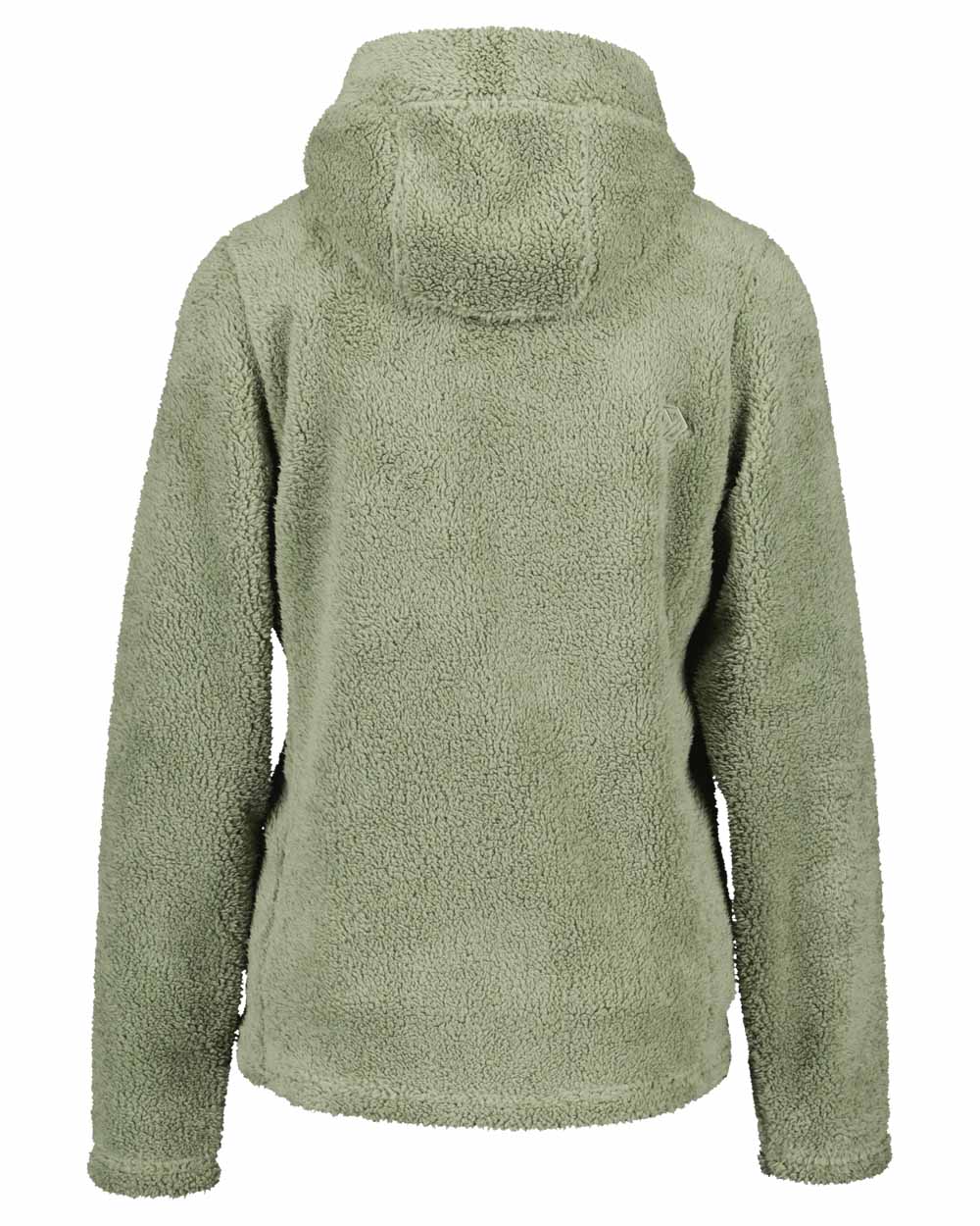 Light Moss coloured Didriksons Anniken Womens Full Zip Fleece on White background