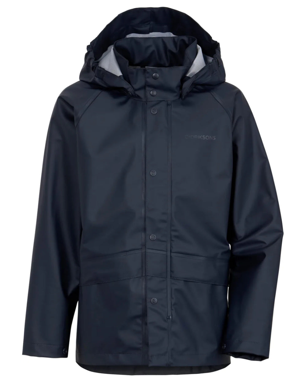 Dark Night Blue Coloured Didriksons Avon Youth Jacket Galon On A White Background